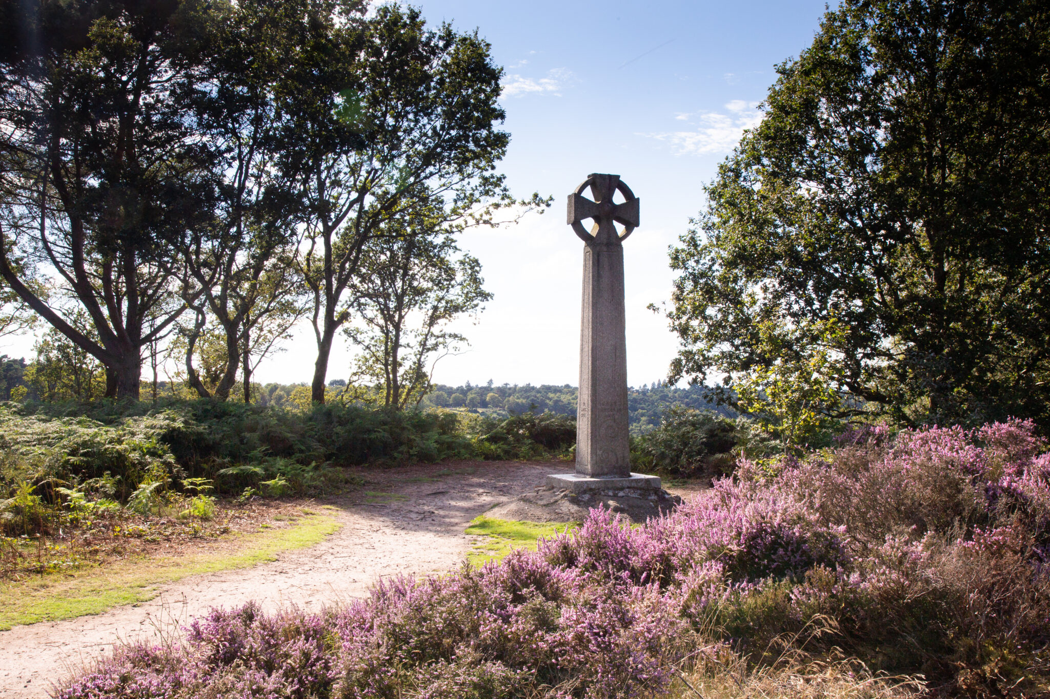 Picture of the Celtic cross at the Devil's Punchbowl, Hindhead.